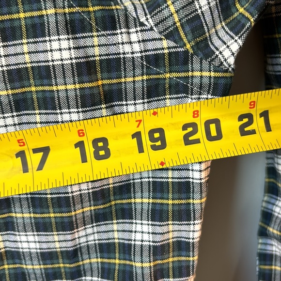 Ralph Lauren plaid Button Down 💯 cotton bl/gr/wh/yellow in size small. - Picture 5 of 7